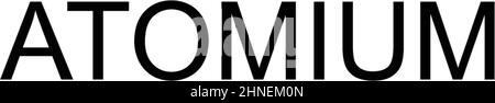 Icona vettore semplice Atomium. Modello di disegno del simbolo di illustrazione per l'elemento dell'interfaccia utente mobile Web. Illustrazione Vettoriale
