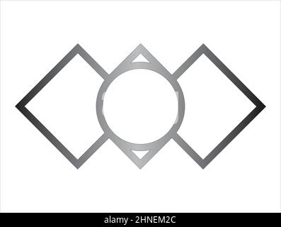 La grafica vettoriale è stata creata in seguito alla combinazione e trasformazione di figure geometriche, un cerchio, un quadrato e un triangolo. Illustrazione Vettoriale