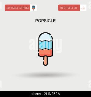 Icona vettore semplice Popsicle. Illustrazione Vettoriale