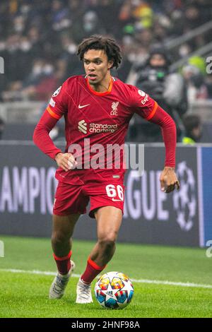 Milano, Italia - febbraio 16 2022 - Campionato Inter- Liverpool FC - trent alexander arnold Liverpool FC Foto Stock