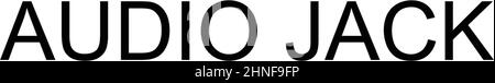 Jack audio icona vettore semplice. Modello di disegno del simbolo di illustrazione per l'elemento dell'interfaccia utente mobile Web. Illustrazione Vettoriale