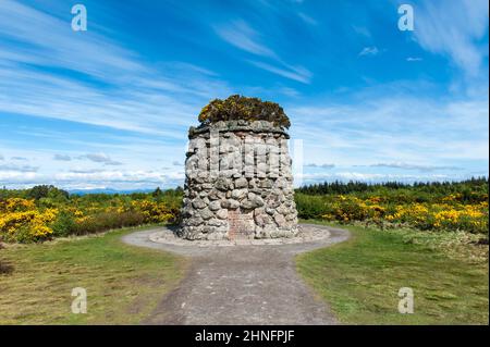 Torre piccola, Monumento, Battaglia di Culloden 1746, campo di battaglia di Culloden, rivolta giacobita, rivolta giacobita, vicino Inverness, Highland, Scozia, Great Foto Stock
