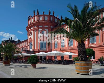 Biebricher Schloss, Ristorante, Wiesbaden-Biebrich, Assia, Germania Foto Stock