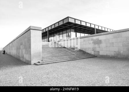 Museo d'Arte Neue Nationalgalerie di Mies van der Rohe, Berlino, Germania Foto Stock