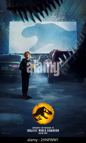 DATA DI RILASCIO: 10 giugno 2022. TITOLO: Jurassic World Dominion. CASA DI PRODUZIONE: Amblin Entertainment. DIRETTORE: Colin Trevorrow. GRAFICO: Sconosciuto. STARRING: Poster Art. (Credit Image: © Amblin Entertainment/Entertainment Pictures) Foto Stock