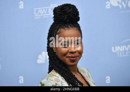 Danielle Moné Truitt partecipa al "Law & Order" Press Junket della NBC allo Studio 525 il 16 febbraio 2022 a New York. Foto Stock