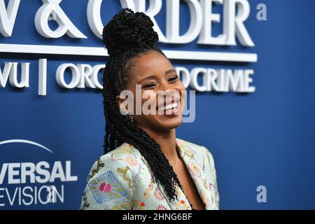 Danielle Moné Truitt partecipa al "Law & Order" Press Junket della NBC allo Studio 525 il 16 febbraio 2022 a New York. Foto Stock