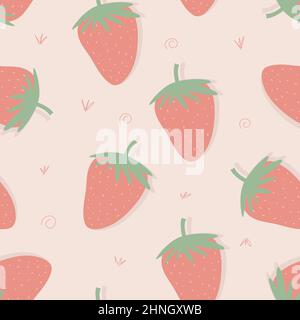 Modello senza soluzione di continuità con le fragole Foto Stock