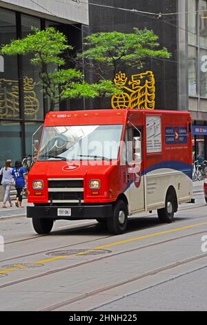 Canada Post, camion a Toronto, Ontario, Canada Foto Stock