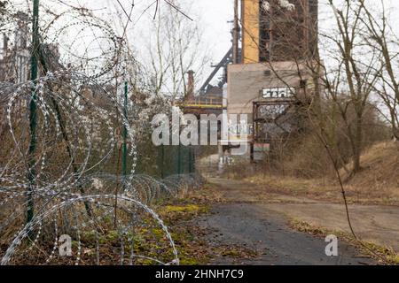 Forni ad altiforni chiusi e abbandonati HFB a Liegi, Belgio Foto Stock