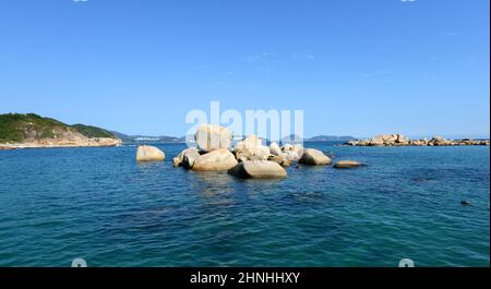 Baia di Shek Pai WAN, isola di Lamma, Hong Kong. Foto Stock