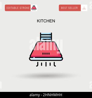 Kitchen Simple vector icon. Stock Vector