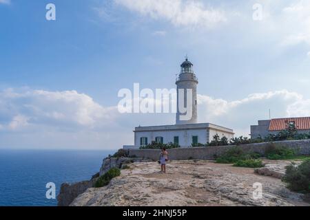 Far de la Mola, faro, Isole Balearis, Formentera, Spagna, Foto Stock