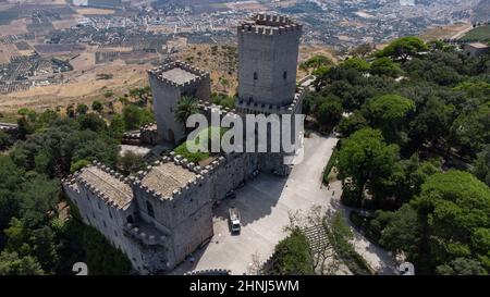 Europa, Italia, Sicilia, Erice, Castello di Venere Foto Stock