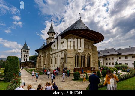 Il monastero di Putna nella Bucovina di Romania Foto Stock