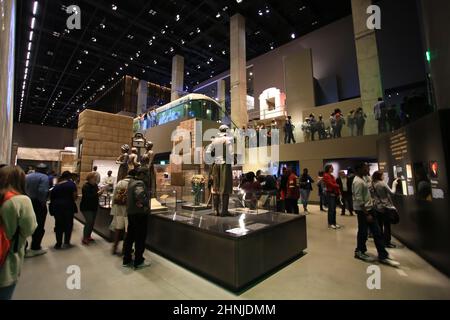 Washington, USA, Ottobre 15 2016: Un treno segregato nelle gallerie di storia, spettacolo Foto Stock