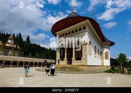 Il monastero di Putna nella Bucovina di Romania Foto Stock