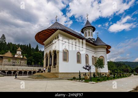 Il monastero di Putna nella Bucovina di Romania Foto Stock