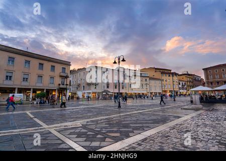 Piazza tre Martiri, Rimini, Emilia Romagna, Italia, Europa Foto Stock