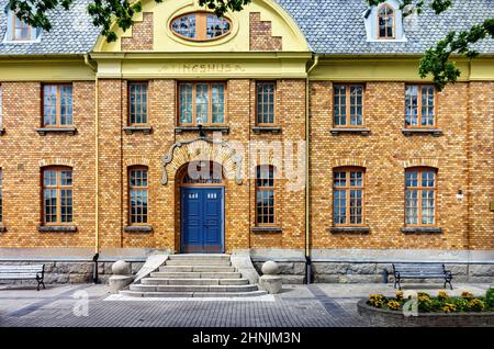 Mellerud, Dalsland, Västra Götalands Län, Svezia: Il Museo Mellerud sul lato ovest del lago Vänern, situato nel tribunale dal 1909. Foto Stock