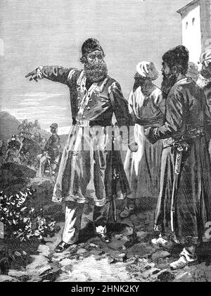 Sher Ali Khan, Amir o Emir dell'Afghanistan (1825-1879) (governato 1863-1866 e 1868-1879). Illustrazione o incisione vintage 1878 Foto Stock