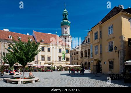 Piazza principale di Sopron Foto Stock