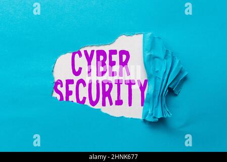 Testo della scrittura Cyber Security, Business Approach Proteggi un sistema informatico da accessi non autorizzati Abstract Discovering New Life Covering, Embrac Foto Stock