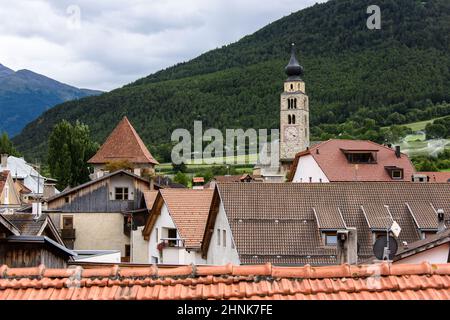 Vista sui tetti di Glorns Foto Stock