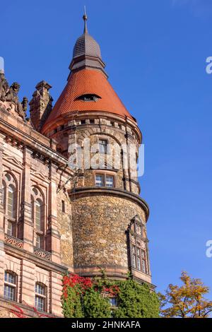 Castello di Ksiaz, misteriosa fortezza medievale del 13th secolo, Walbrzych, Polonia Foto Stock