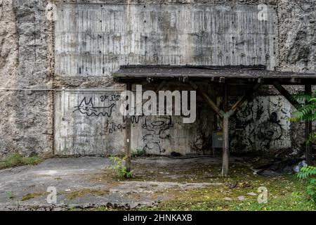 Cortile della vecchia sede della polizia a Francoforte Foto Stock