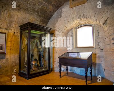 Sevastopol, Crimea - 19 settembre 2020: Frammento dell'esposizione della batteria di Mikhailovskaya, Sevastopol, Crimea Foto Stock