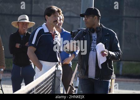 JON BERNTHAL e REINALDO MARCUS GREEN in RE RICHARD (2021), diretto DA REINALDO MARCUS GREEN. Credit: WARNER BROS. / Album Foto Stock