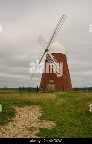 Mulino a vento Hornaker vicino Chichester sulle South Downs nel West Sussex, Inghilterra Foto Stock