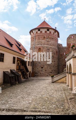 All'interno del Castello di Bauska, in Lettonia, in stile residenza Foto Stock