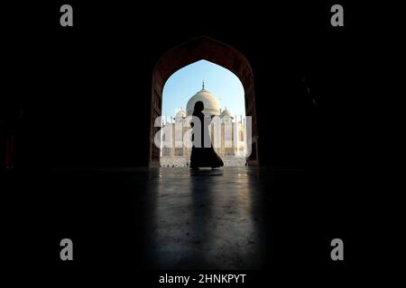 Taj Mahal di Agra, India Foto Stock