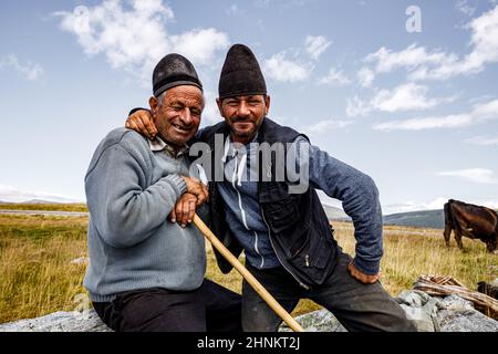 Pastore rumeno nei carpazi Foto Stock