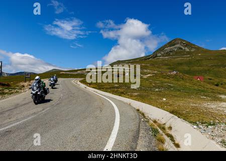 La strada Transalpinain i Monti Carpazi di Romania Foto Stock