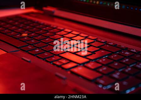 Tastiera portatile dettaglio Foto Stock