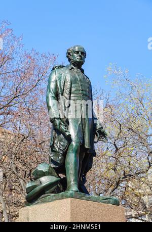 Statua di Sir John Franklin - Hobart Foto Stock