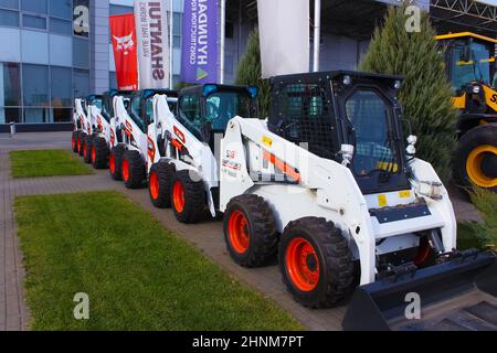 Bobcat su area di costruzione Foto Stock