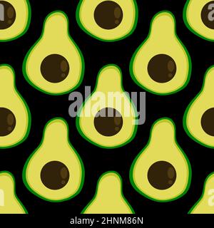 Avocado modello senza cuciture per tessuti e tessuti e confezionamento e regali e carte e biancheria Foto Stock