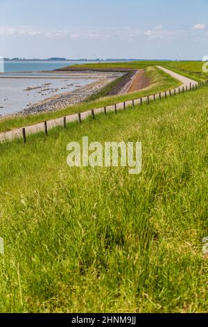 Vista panoramica del villaggio e della centrale nucleare Borssele in Zeeland nei Paesi Bassi Foto Stock