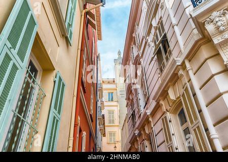 La pittoresca architettura degli edifici della città di Monaco Foto Stock
