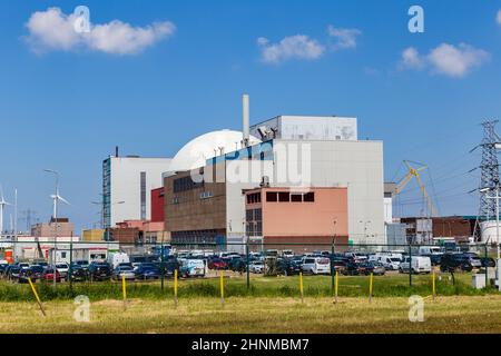 Borssele, Paesi Bassi - 29 maggio 2021: Centrale nucleare Borssele in Zeeland, Paesi Bassi Foto Stock