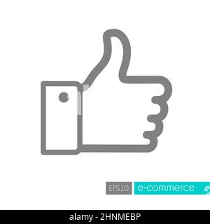 Icona pollici su. Vettore come segno Foto Stock