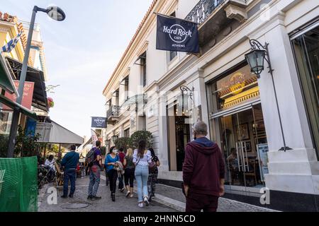 Hard Rock Cafe ad Atene, Grecia Foto Stock