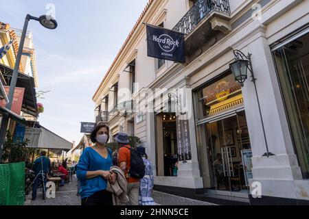 Hard Rock Cafe ad Atene, Grecia Foto Stock