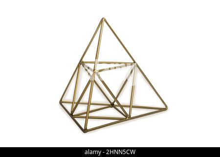 himmeli, decorazione tradizionale scandinava degli interni di natale, isolato su sfondo bianco Foto Stock