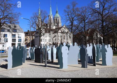 Bavariaring-Monument Oktoberfest assassinio Foto Stock