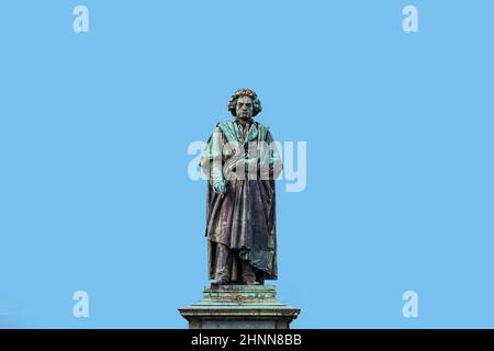 Il monumento di Beethoven sulla Munsterplatz di Bonn Foto Stock